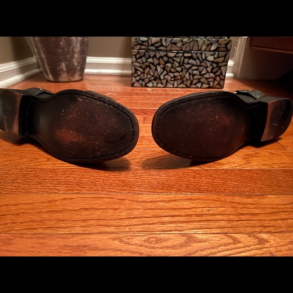 Frye 76871 Phillip Harness Black Leather Pull On Moto Boors - Picture 8 of 11